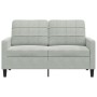 Sofá de 2 plazas de terciopelo gris claro 120 cm by , Sofas - Ref: Foro24-4007614, Price: 183,16 €, Discount: %
