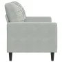 Sofá de 2 plazas de terciopelo gris claro 120 cm de , Sofás - Ref: Foro24-4007614, Precio: 195,66 €, Descuento: %