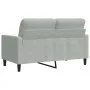 Sofá de 2 plazas de terciopelo gris claro 120 cm de , Sofás - Ref: Foro24-4007614, Precio: 195,66 €, Descuento: %
