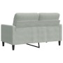 Sofá de 2 plazas de terciopelo gris claro 120 cm by , Sofas - Ref: Foro24-4007614, Price: 183,16 €, Discount: %