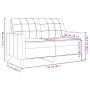 Sofá de 2 plazas de terciopelo gris claro 120 cm de , Sofás - Ref: Foro24-4007614, Precio: 195,66 €, Descuento: %