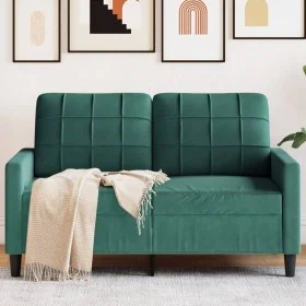 Zweiplätziges Samtsofa in dunkelgrün, 120 cm. von , Sofas - Ref: Foro24-4007616, Preis: 234,23 €, Rabatt: %