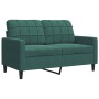 Zweiplätziges Samtsofa in dunkelgrün, 120 cm. von , Sofas - Ref: Foro24-4007616, Preis: 239,00 €, Rabatt: %