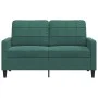 Sofá de 2 plazas de terciopelo verde oscuro 120 cm by , Sofas - Ref: Foro24-4007616, Price: 234,23 €, Discount: %