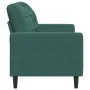 Sofá de 2 plazas de terciopelo verde oscuro 120 cm by , Sofas - Ref: Foro24-4007616, Price: 234,23 €, Discount: %