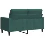Sofá de 2 plazas de terciopelo verde oscuro 120 cm by , Sofas - Ref: Foro24-4007616, Price: 234,23 €, Discount: %