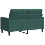Zweiplätziges Samtsofa in dunkelgrün, 120 cm. von , Sofas - Ref: Foro24-4007616, Preis: 239,00 €, Rabatt: %