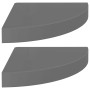 Floating wall shelf 2 units glossy gray MDF 25x25x3.8 cm by vidaXL, Shelves and shelves - Ref: Foro24-323893, Price: 23,99 €,...