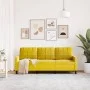 Sofá de 3 plazas terciopelo amarillo 180 cm by , Sofas - Ref: Foro24-4007640, Price: 303,99 €, Discount: %