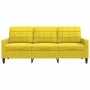 Sofá de 3 plazas terciopelo amarillo 180 cm by , Sofas - Ref: Foro24-4007640, Price: 303,99 €, Discount: %