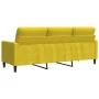 Dreisitzer-Sofa aus gelbem Samt, 180 cm von , Sofas - Ref: Foro24-4007640, Preis: 303,98 €, Rabatt: %