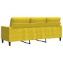 Sofá de 3 plazas terciopelo amarillo 180 cm by , Sofas - Ref: Foro24-4007640, Price: 309,92 €, Discount: %