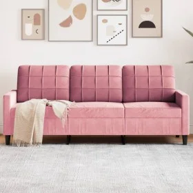Sofá de 3 plazas terciopelo rosa 180 cm by , Sofas - Ref: Foro24-4007637, Price: 320,06 €, Discount: %