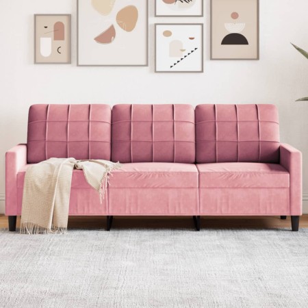 Sofá de 3 plazas terciopelo rosa 180 cm by , Sofas - Ref: Foro24-4007637, Price: 326,58 €, Discount: %