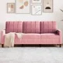 Sofá de 3 plazas terciopelo rosa 180 cm by , Sofas - Ref: Foro24-4007637, Price: 320,06 €, Discount: %