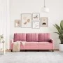 Sofá de 3 plazas terciopelo rosa 180 cm by , Sofas - Ref: Foro24-4007637, Price: 320,06 €, Discount: %