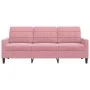 Sofá de 3 plazas terciopelo rosa 180 cm by , Sofas - Ref: Foro24-4007637, Price: 320,06 €, Discount: %