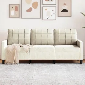 Sofá de 3 plazas terciopelo color crema 180 cm by , Sofas - Ref: Foro24-4007642, Price: 306,98 €, Discount: %
