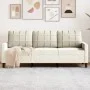 Sofá de 3 plazas terciopelo color crema 180 cm by , Sofas - Ref: Foro24-4007642, Price: 306,98 €, Discount: %