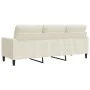 Sofá de 3 plazas terciopelo color crema 180 cm by , Sofas - Ref: Foro24-4007642, Price: 306,98 €, Discount: %