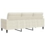 Sofá de 3 plazas terciopelo color crema 180 cm by , Sofas - Ref: Foro24-4007642, Price: 316,51 €, Discount: %