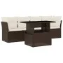 Set comedor de jardín 5 piezas y cojines ratán sintético marrón de , Conjuntos de jardín - Ref: Foro24-3266353, Precio: 371,1...