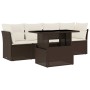 Set comedor de jardín 5 piezas y cojines ratán sintético marrón by , Garden sets - Ref: Foro24-3266353, Price: 347,28 €, Disc...
