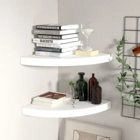 Corner floating shelves 2 pcs MDF white 35x35x3.8 cm by vidaXL, Shelves and shelves - Ref: Foro24-323917, Price: 46,80 €, Dis...