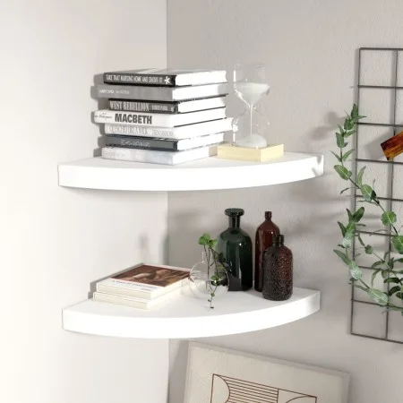 Corner floating shelves 2 pcs MDF white 35x35x3.8 cm by vidaXL, Shelves and shelves - Ref: Foro24-323917, Price: 46,80 €, Dis...