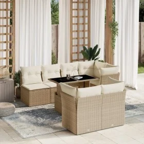 Set de sofás de jardín y cojines 8 piezas ratán sintético beige by , Garden sets - Ref: Foro24-3266408, Price: 601,29 €, Disc...