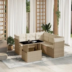 Juego de sofás jardín con cojines 6 pzas ratán sintético beige by , Garden sets - Ref: Foro24-3266578, Price: 464,68 €, Disco...
