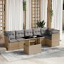 Set sofás de jardín 7 piezas y cojines ratán sintético beige by , Garden sets - Ref: Foro24-3266599, Price: 470,87 €, Discoun...