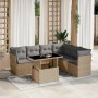 Set sofás de jardín 7 piezas y cojines ratán sintético beige de , Conjuntos de jardín - Ref: Foro24-3266609, Precio: 470,87 €...