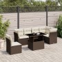 7-teiliges Gartensitzgruppen-Set mit braunen PE-Rattan-Kissen. von , Gartensets - Ref: Foro24-3266623, Preis: 501,79 €, Rabat...