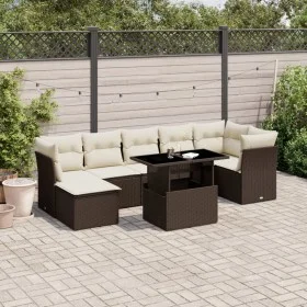 Set sofás de jardín 8 piezas y cojines ratán sintético marrón by , Garden sets - Ref: Foro24-3266753, Price: 557,76 €, Discou...