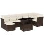 Set aus 8-teiligen Gartensofas und Kissen aus braunem Kunststoff-Rattan. von , Gartensets - Ref: Foro24-3266753, Preis: 547,0...