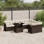 Set de sofás de jardín 10 pzas y cojines ratán sintético marrón by , Garden sets - Ref: Foro24-3266843, Price: 701,87 €, Disc...