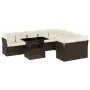 Set de sofás de jardín 10 pzas y cojines ratán sintético marrón by , Garden sets - Ref: Foro24-3266843, Price: 701,87 €, Disc...