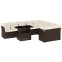 Set de sofás de jardín 10 pzas y cojines ratán sintético marrón by , Garden sets - Ref: Foro24-3266843, Price: 666,25 €, Disc...