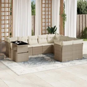 Juego de sofás jardín con cojines beige 10 pzas ratán sintético by , Garden sets - Ref: Foro24-3266848, Price: 709,24 €, Disc...