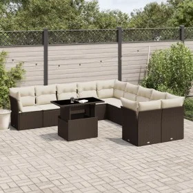 Set de sofás de jardín 11 pzas cojines ratán sintético marrón by , Garden sets - Ref: Foro24-3266883, Price: 764,97 €, Discou...