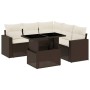 Set sofás de jardín 6 piezas y cojines ratán sintético marrón by , Garden sets - Ref: Foro24-3267273, Price: 435,83 €, Discou...