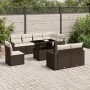 Set de sofás de jardín 9 pzas y cojines ratán sintético marrón by , Garden sets - Ref: Foro24-3267413, Price: 666,90 €, Disco...