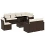 Set de sofás de jardín 9 pzas y cojines ratán sintético marrón by , Garden sets - Ref: Foro24-3267413, Price: 666,90 €, Disco...