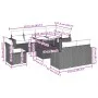 Set de sofás de jardín 9 pzas y cojines ratán sintético marrón by , Garden sets - Ref: Foro24-3267413, Price: 666,90 €, Disco...