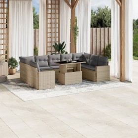 Juego de sofás jardín con cojines beige 10 pzas ratán sintético by , Garden sets - Ref: Foro24-3267479, Price: 629,81 €, Disc...