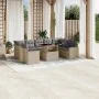 Juego de sofás jardín con cojines beige 10 pzas ratán sintético by , Garden sets - Ref: Foro24-3267479, Price: 652,23 €, Disc...