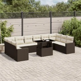 Set de sofás de jardín 11 pzas cojines ratán sintético marrón by , Garden sets - Ref: Foro24-3267523, Price: 758,40 €, Discou...