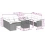 Set de sofás de jardín 11 pzas cojines ratán sintético marrón by , Garden sets - Ref: Foro24-3267523, Price: 758,40 €, Discou...