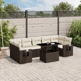 Set sofás de jardín 8 piezas y cojines ratán sintético marrón by , Garden sets - Ref: Foro24-3267783, Price: 602,58 €, Discou...